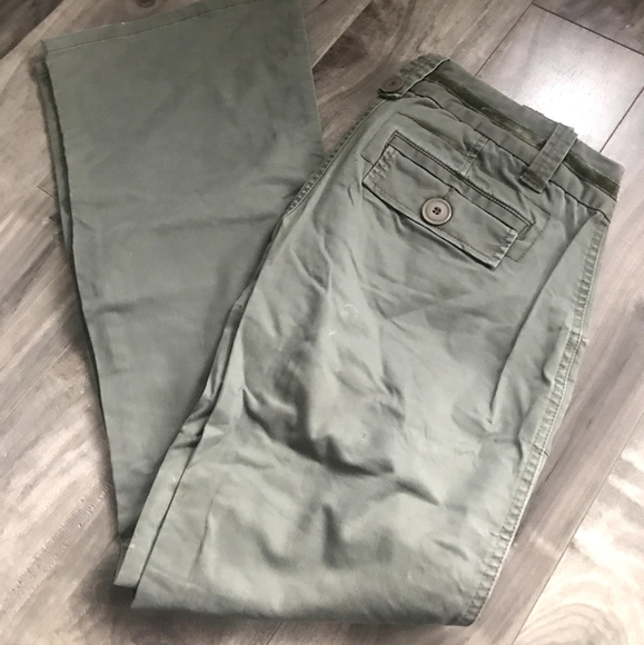 Vtg Jacob Connexion Stretch Green Pants Women 1/2 - Picture 1 of 4